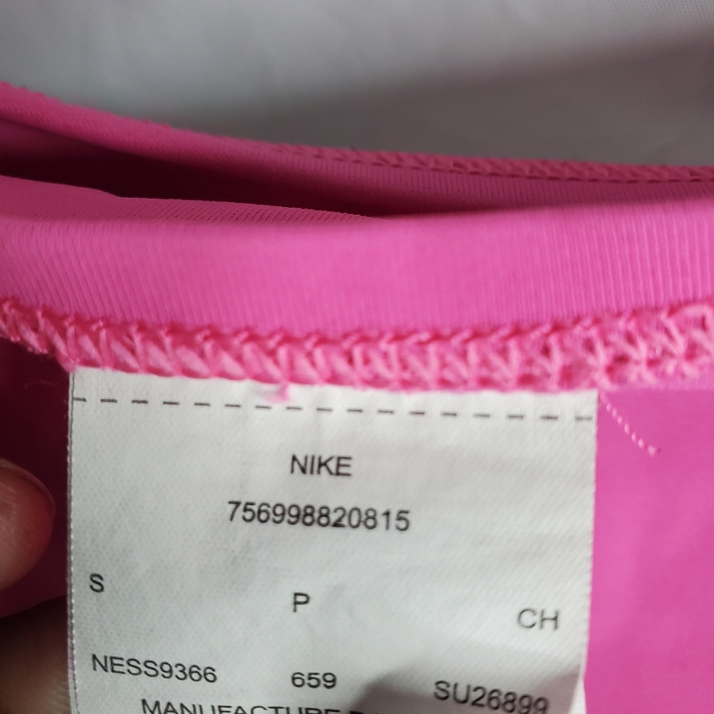NIKE Pink Mesh Solid Edge Women's Tankini - Picture 12 of 16
